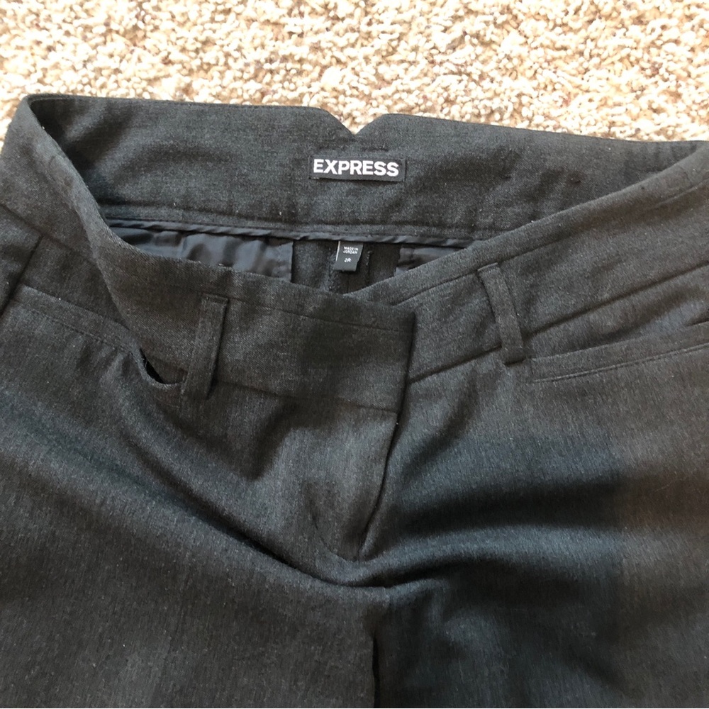 Express Charcoal Gray Columnist Size 2 Pants - image 2